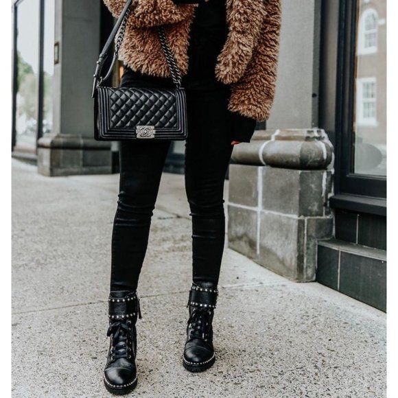 (Sold) Sam Edelman Jennifer Studded Combat Boot - Picture 8 of 13